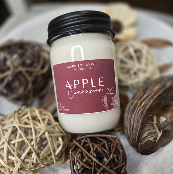 Bath & Body Works Other - Fall Apple Cinnamon Soy Wax Madison Avenue Candle